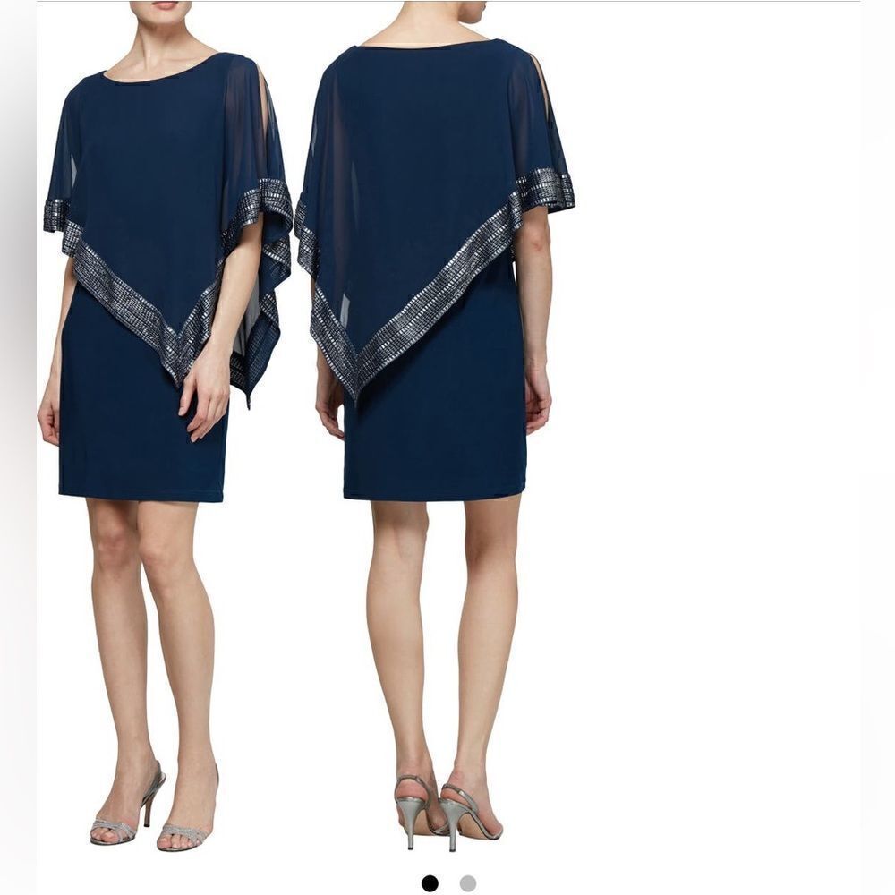 SLNY Navy Blue Dress Size 14